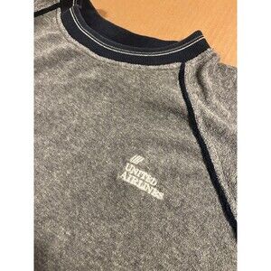 *RARE* Vintage United Airlines Short Sleeve Terry Cloth Cotton Shirt XL Airplane